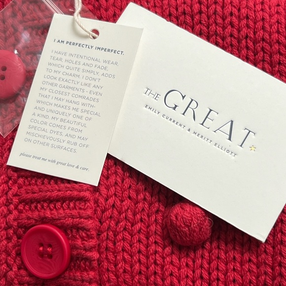 The Great Cropped Bobble Cardigan, Size 1, Cardinal - Picture 4 of 6